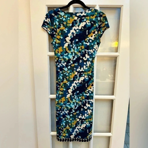 Vintage BCBGMAXAZRIA Y2K Laila Abstract Print Midi Dress Size XS - Picture 2 of 8